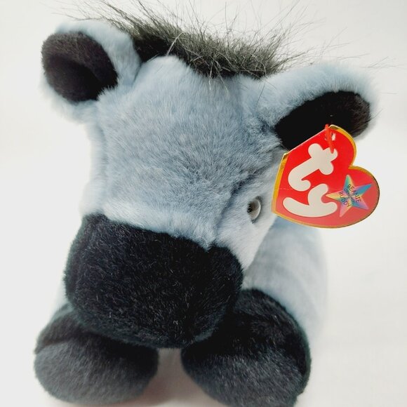 TY Lefty the Donkey Beanie Buddy 12" Plush Stuffed Animal 2000 - Picture 1 of 9